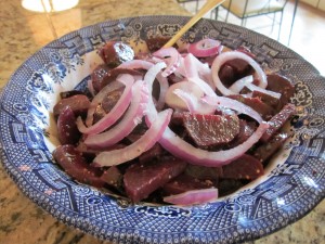 French Fridays with Dorie - Chunky Beets with Icy Red Onions