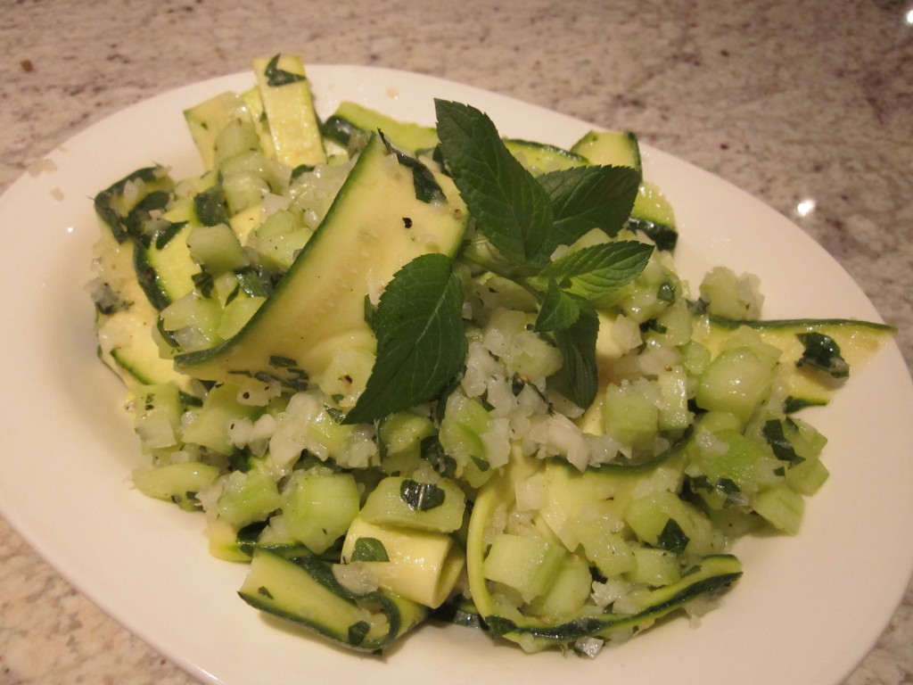 MAN-O-MANDOLINE – MINTED ZUCCHINI TAGLIATELLE