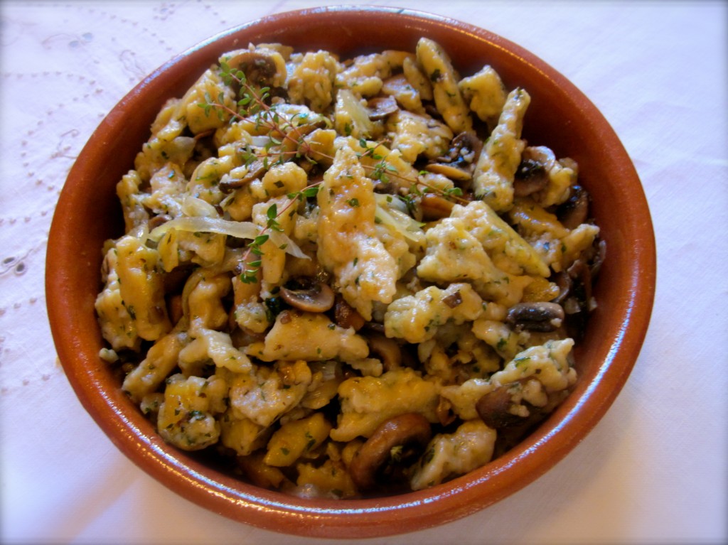 Herb-Speckled Spaetzle, this week's French Fridays with Dorie recipe choice. 
