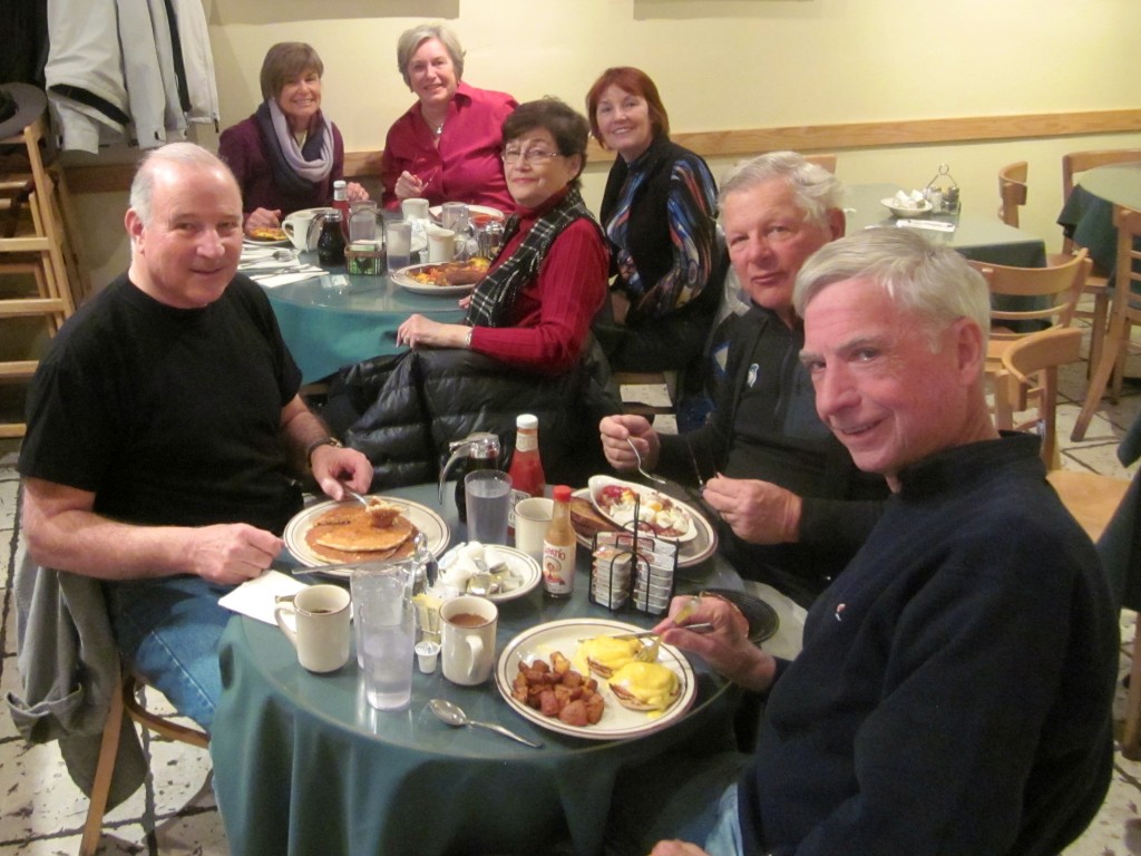 My Welcome Home Breakfast with friends of 25 years (and still counting), at Poppycocks.