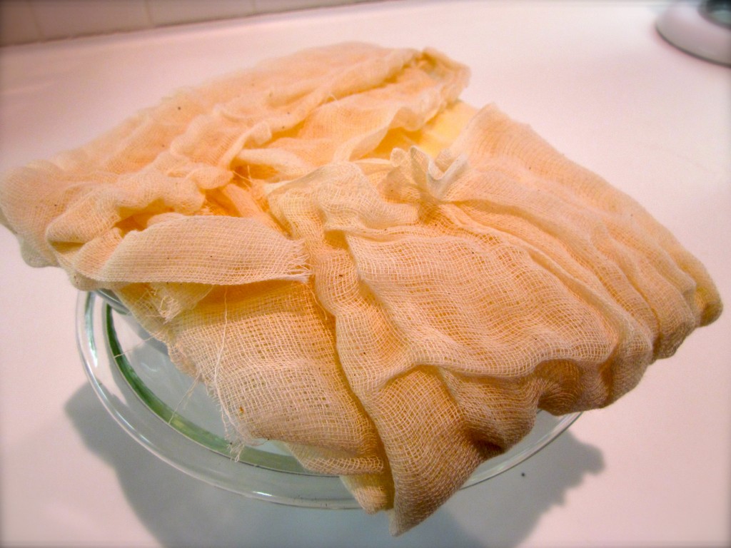 After filling the molds, we folded and wrapped them in the dampened cheesecloth and put in the refrigerator to chill overnight. This dessert can be made up to three days in advance.