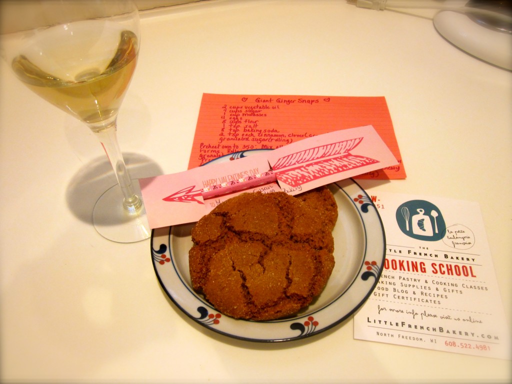 My secret Valentine Dorista knows how to put the Giant in Ginger Snaps. These cookies were humongous and outrageously delicious.