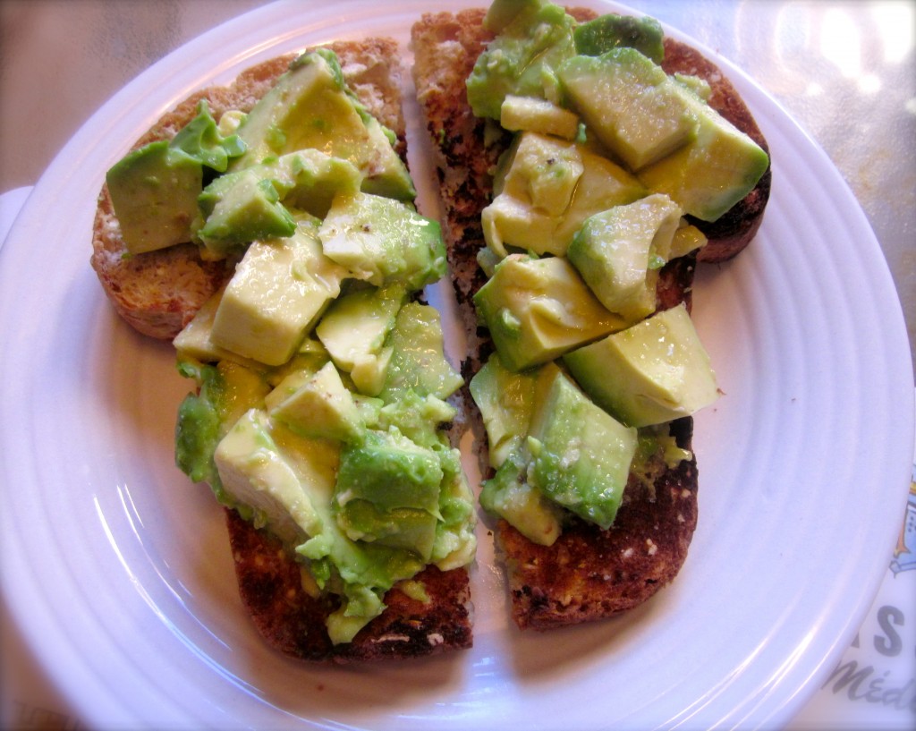 A perfect toasting bread for smashed avocados sprinkled with salt and lemon juice 