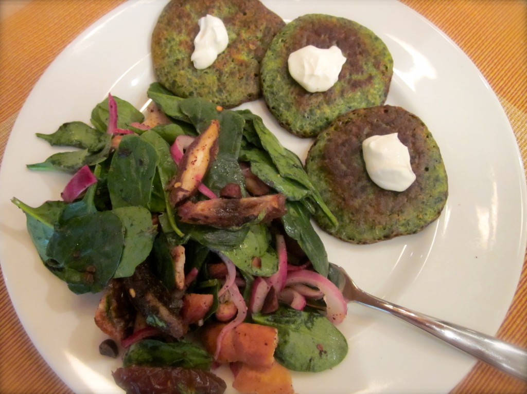 FLIPPING OUT OVER VEGGIE PANCAKES