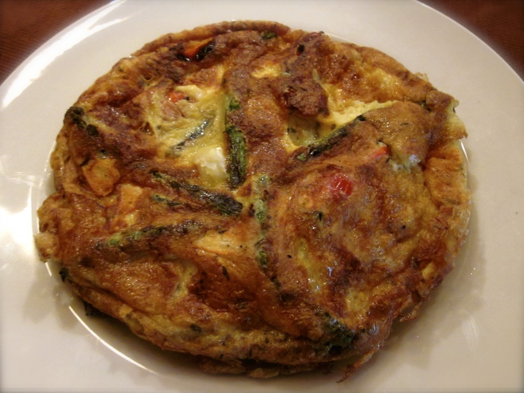 My Veggie Frittata to accompany Asparagus Soup