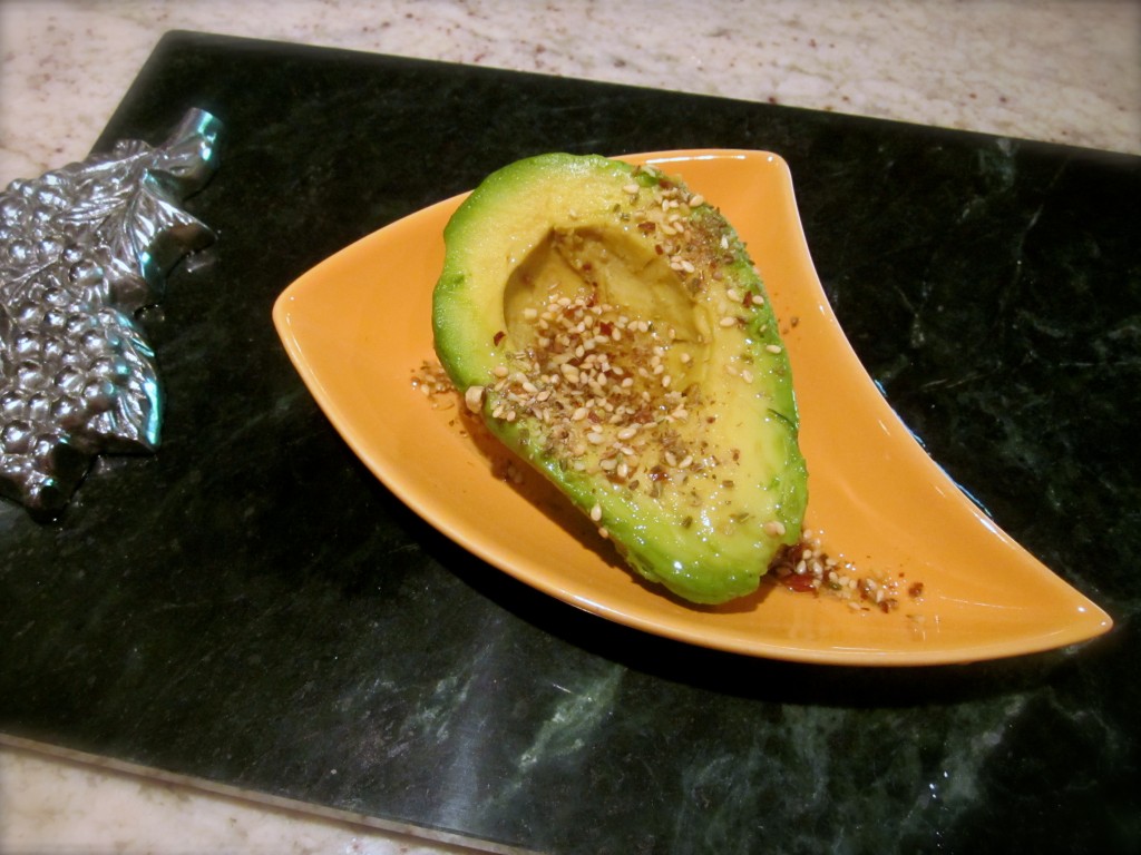 Avocado with Meyer Lemon olive oil and Dukkah