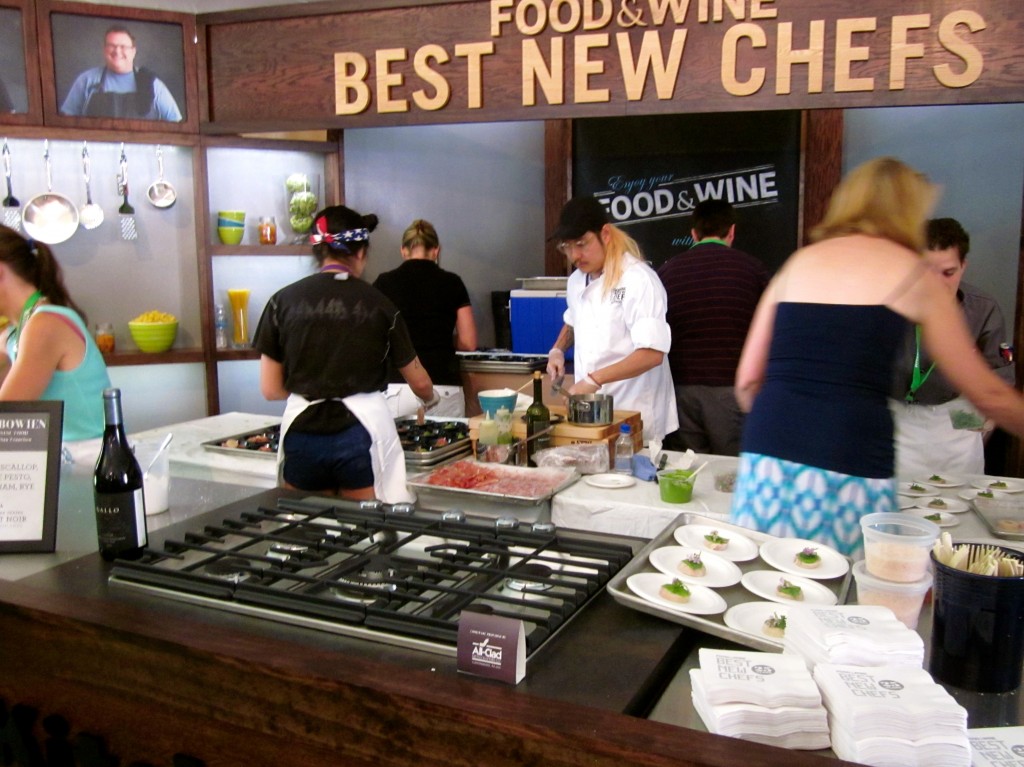Food & Wine Magazine's Best New Chefs, hard at work during the Grand Tasting.