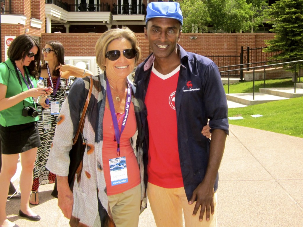 Following Chef Marcus Samuelsson's cooking class entitled "Meatball Master" at the Aspen Food & Wine Festival 