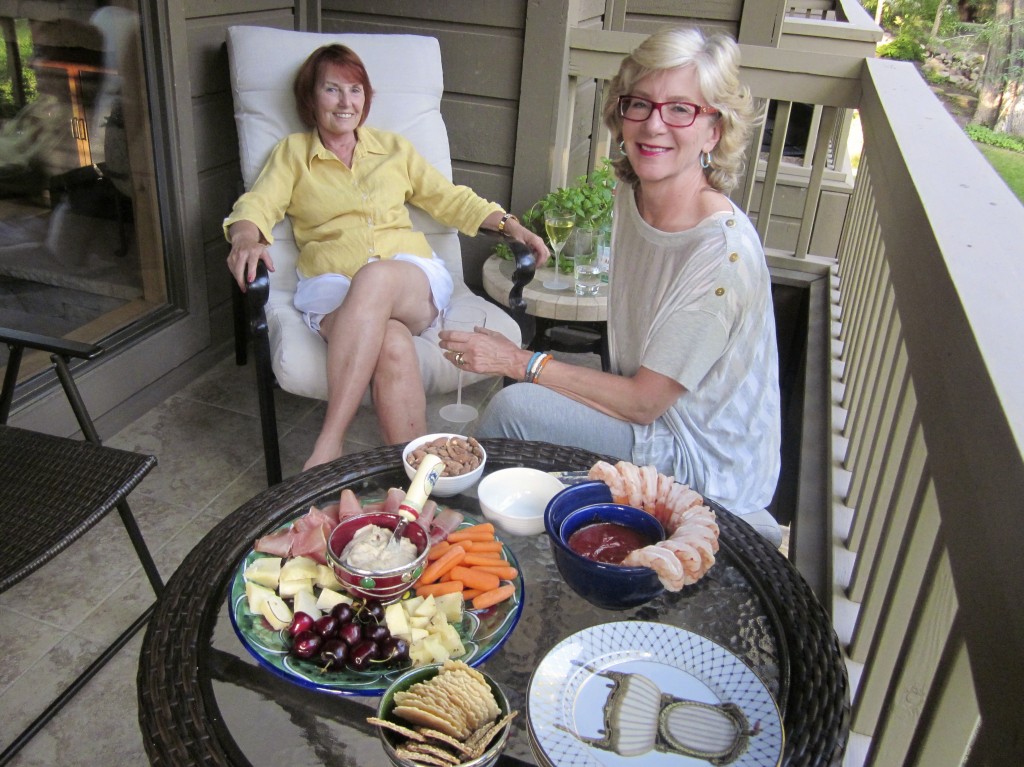 Karen and Ann ( l to r), a beautiful evening in Colorado