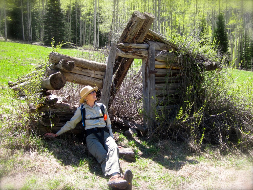 Ruth Frey, Chairman of the Volunteer Committee, tries to keep all 100 volunteer Rangers on the same page. No wonder she's taking a well-deserved Time-Out on the popular Conundrum Creek Trail.