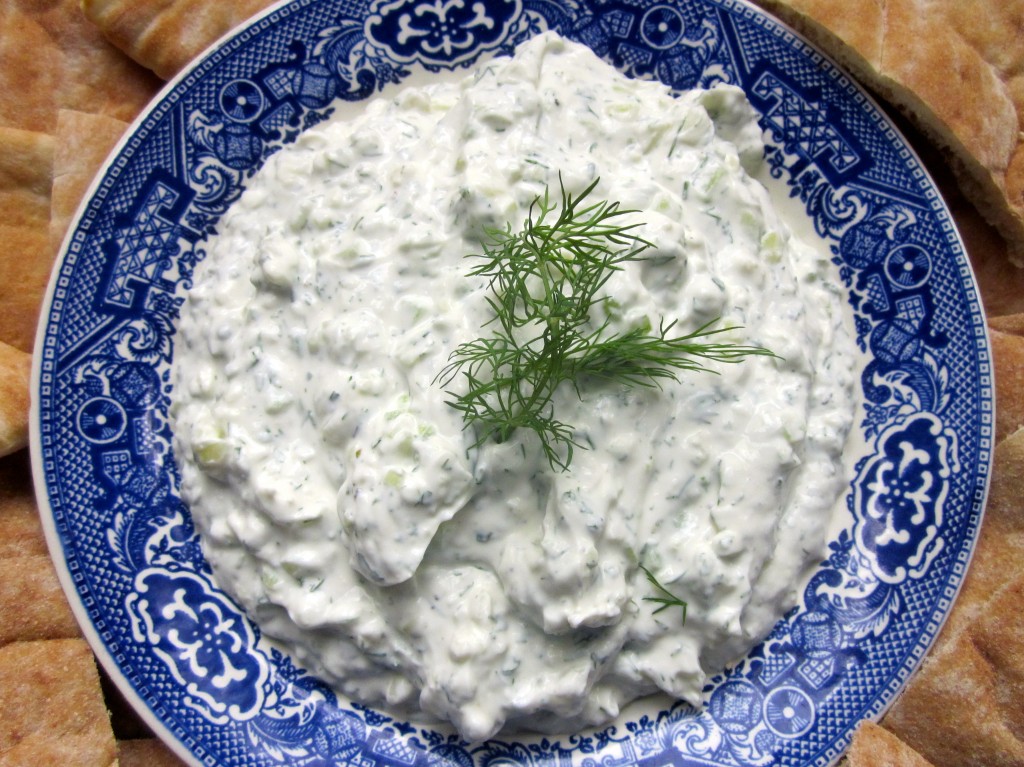 Tzatziki, with an embellishment of dill