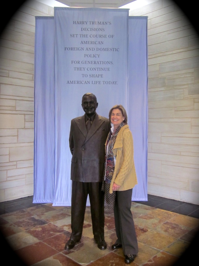 Day Three: Give 'Em Hell, Harry.  A life-sized Harry Truman at his most impressive library.