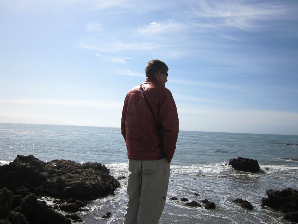 On our last visit to Cambria, Stephen considers the possibilities. Our rental house is located nearby.