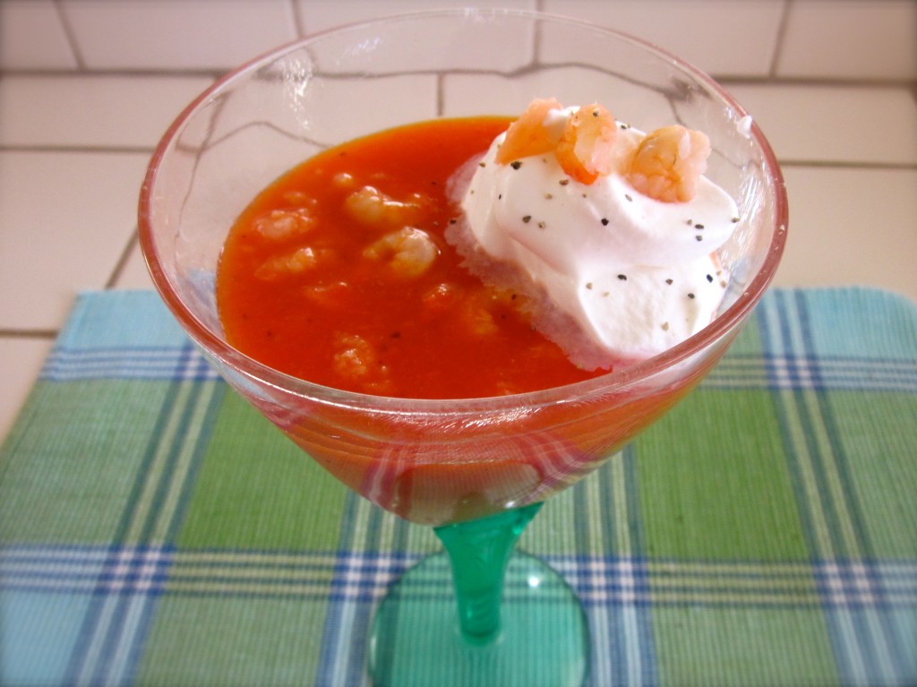 Red-pepper with Shrimp Soup