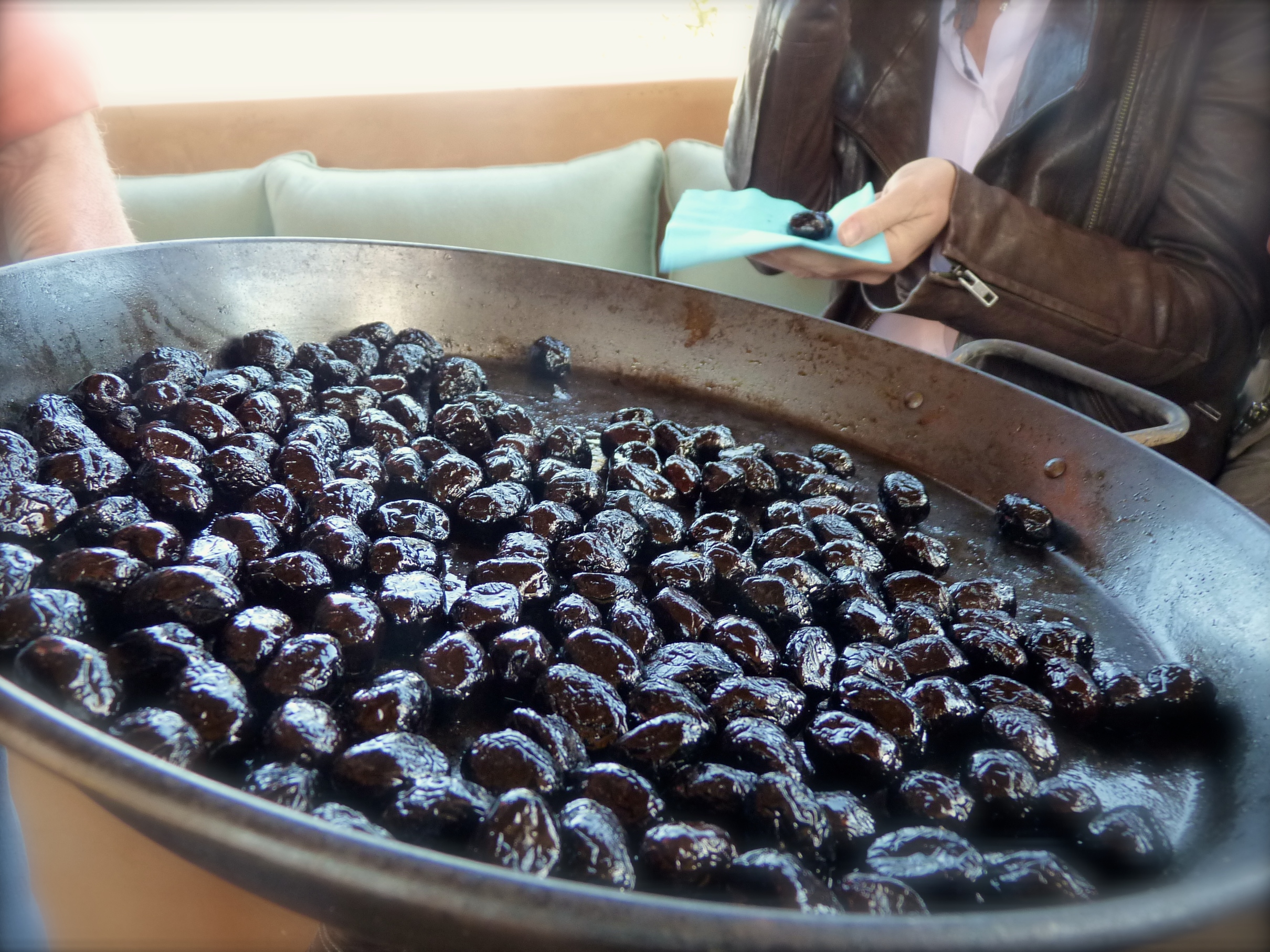 Casey's Olives, roasted in their outdoor oven