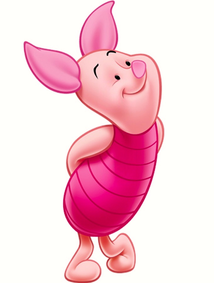 Piglet, Winnie-the-Pooh's best friend, is a fictional character from A. A. Milne's  books.  Reprinted with permission of  The Walt Disney Company