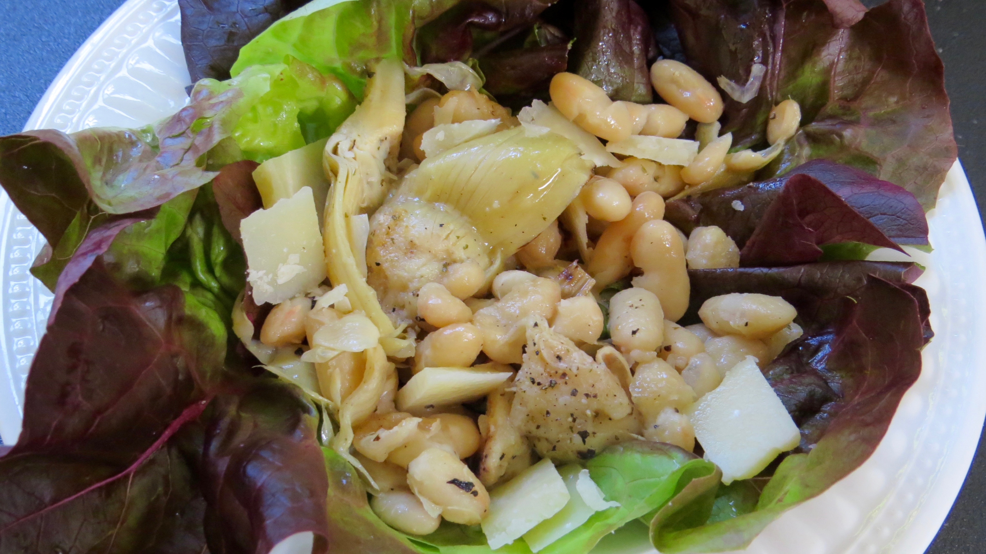 White Beans with Grilled Artichokes Salad from River Cottage Veg cookbook 